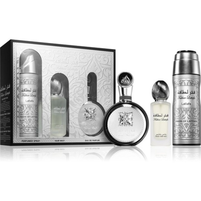 Lattafa Fakhar Man Gift Set Eau De Parfum 100 Ml Perfumed Spray 200 Ml Room Freshener 300 Ml