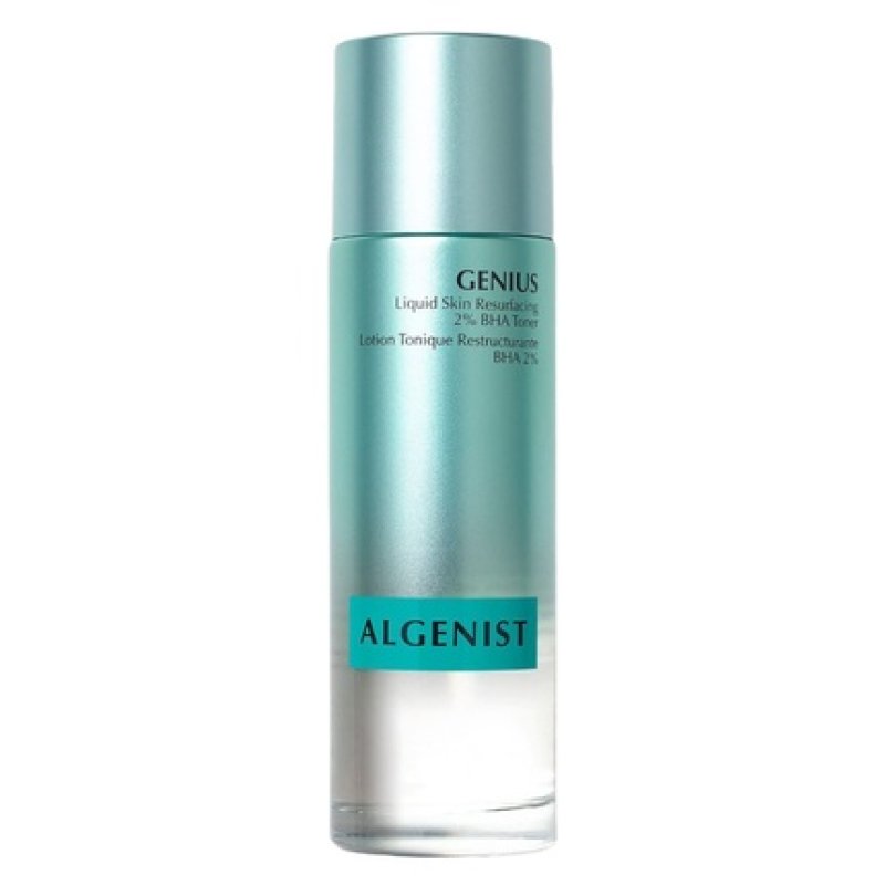 Algenist Genius Liquid Skin Resurfacing 2% BHA Toner Facial Exfoliator for Fine Lines and Wrinkles Vegan Collagen for