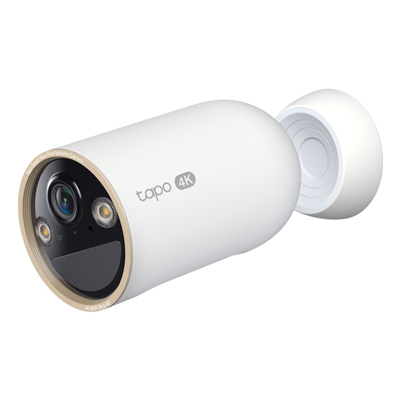 TP-Link Tapo Wire-Free Indoor/Outdoor Security Camera SPEC:4K UHD (3840x2160), H.265/H.264 Supported, 16x UHD Digital