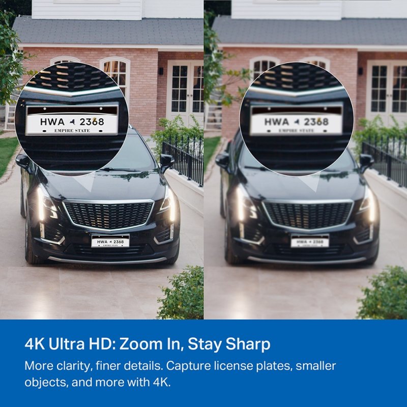 TP-Link Tapo Wire-Free Indoor/Outdoor Security Camera SPEC:4K UHD (3840x2160), H.265/H.264 Supported, 16x UHD Digital