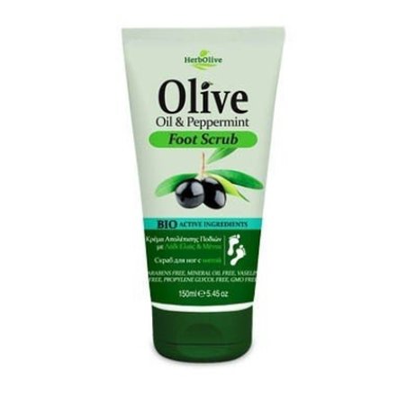 HerbOlive Foot Scrub with Olive Oil and Peppermint 150ml