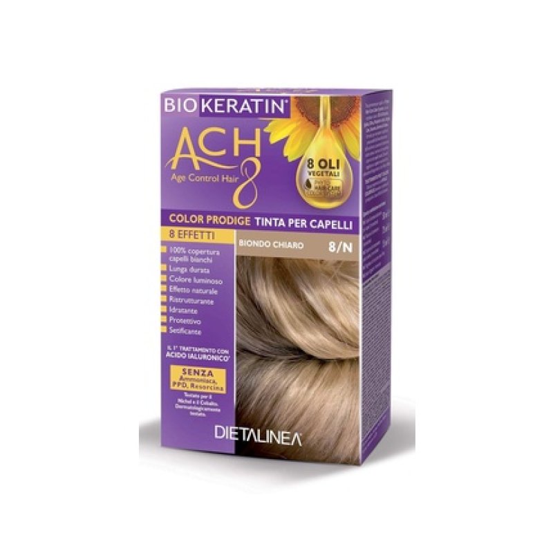 Dietalinea Color Prodige 8 Effects Hair Color 8/N Light Blonde