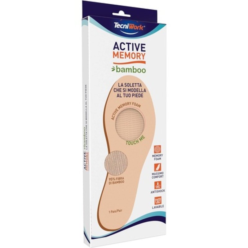 Active Memory Bamboo - The Insole that Molds to Your Foot - Size 44