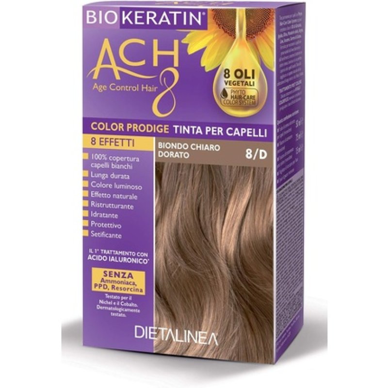 Biokeratin ACH 8 Prodigy Color Hair Dye Light Golden Blonde
