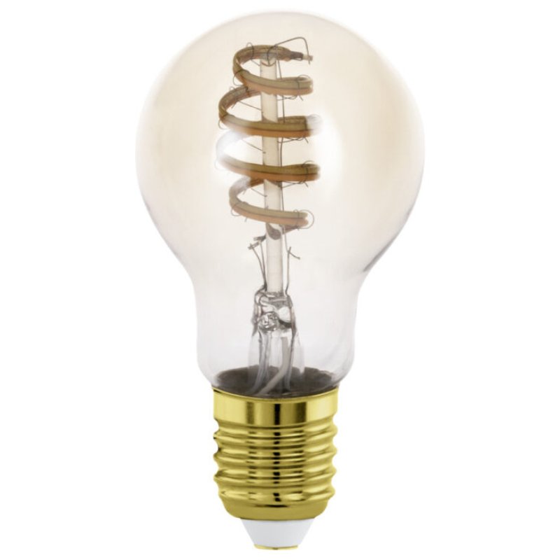 EGLO CONNECT-Z E27 LED A60 Amber – 2-Pack Smart Spiral Bulbs with Remote, Zigbee, Matter & Thread