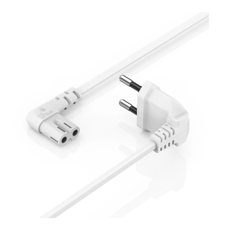Hama 2-pole power cable with angled Euro 8 plug