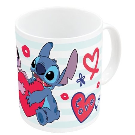 MUG PORCELAINE STITCH KISS KISS 325ML