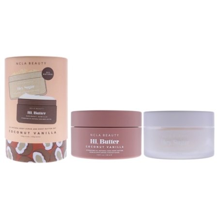Ncla All Natural Body Scrub And Body Butter Set Coconut Vanilla 2 Pieces 338oz Each