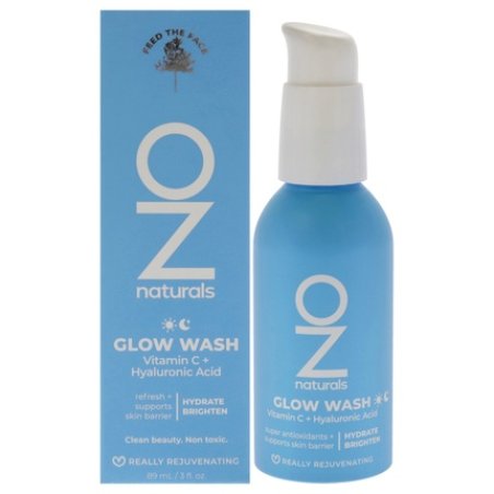 Oznaturals Glow Wash Vitamin C Plus Hyaluronic Acid Cleanser 3 Oz
