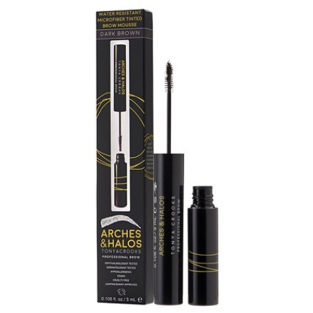 Arches And Halos Microfiber Tinted Brow Mousse Waterproof Dark Brown 0106 Oz