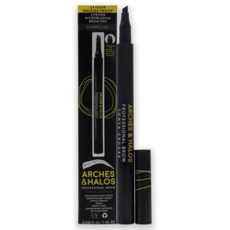 Arches And Halos 4 Prong Microblading Brow Pen Charcoal 0027 Oz Eyebrow Pencil