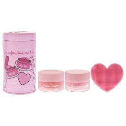 Ncla All Natural Lip Treatment Set Pink Champagne 3 Pieces Including 034oz Lip Balm 05oz Lip Scrub And Silicone Lip
