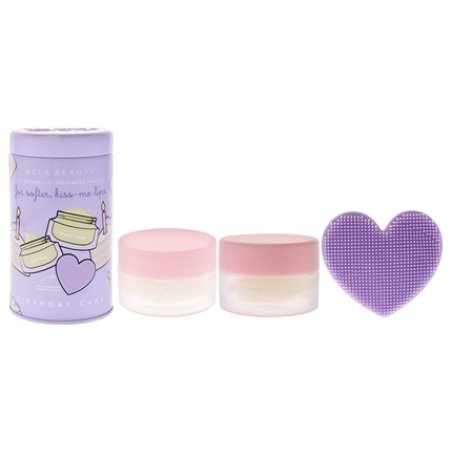 Ncla All Natural Lip Treatment Set Birthday Cake 3 Pieces Including 034oz Lip Balm 05oz Lip Scrub And Silicone Lip
