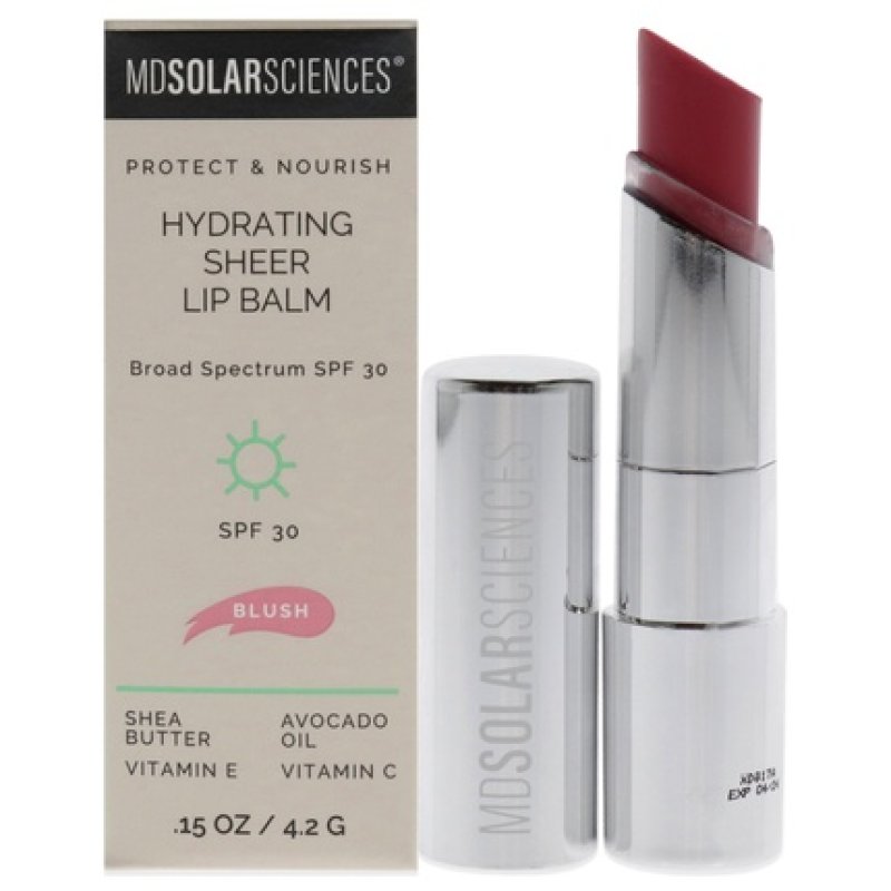 Mdsolarsciences Hydrating Sheer Lip Balm Spf 30 Blush 015 Oz