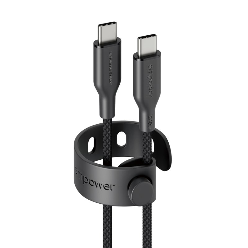 PanzerGlass empower™ by Racing 240W USB-C to USB-C Cable | USB 2.0 | 2M | Space Black