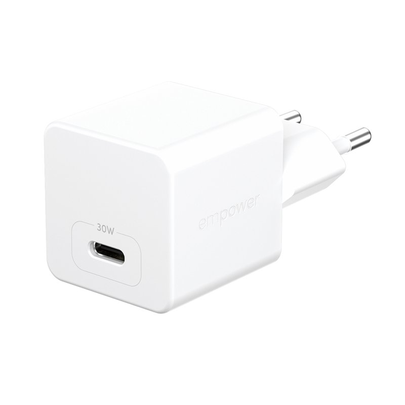 PanzerGlass empower™ by Turbo 30W Charger Single USB-C | EU Plug | Silver White Smartphone Blanc Secteur Charge