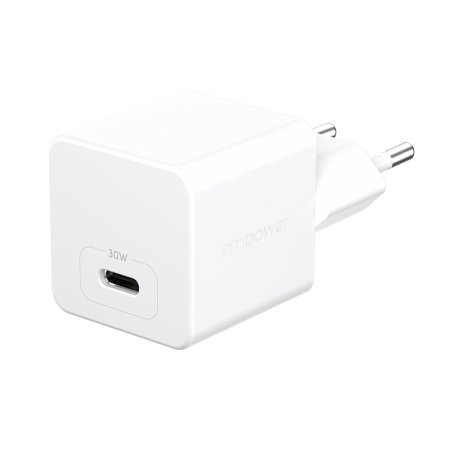 PanzerGlass empower™ by Turbo 30W Charger Single USB-C | EU Plug | Silver White Smartphone Blanc Secteur Charge