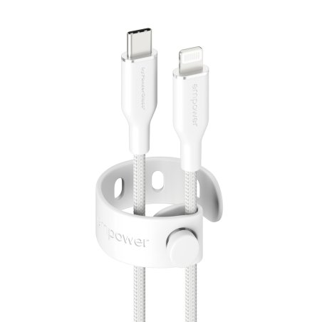 PanzerGlass empower™ by Racing 60W USB-C to Lightning Cable | USB 2.0 | 1.2M | Silver White câble USB Blanc