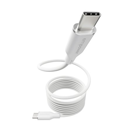 PanzerGlass empower™ by Magnetic 240W USB-C to USB-C Cable | USB 2.0 | 1.5M | Silver White