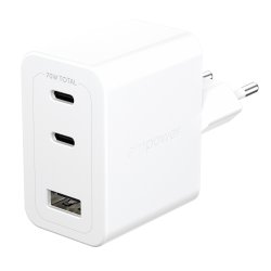 PanzerGlass empower™ by Turbo 70W Multiple Charger incl. 2 x USB-C USB-A | EU Plug | Silver White