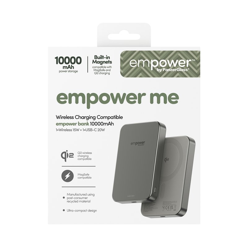 PanzerGlass empower™ by empower™ Bank | 10000mAh | Titanium