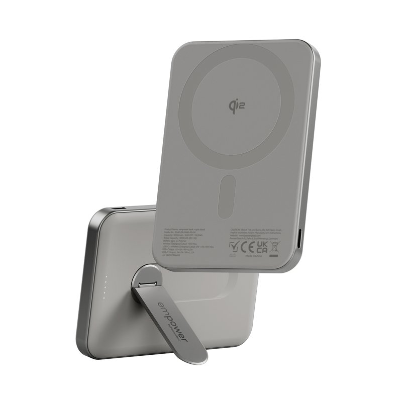 PanzerGlass empower™ by empower™ Bank w. Spin Stand | 5000mAh | Titanium