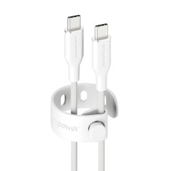 PanzerGlass empower™ by Racing 60W USB-C to USB-C Cable | USB 2.0 | 1.2M | Silver White