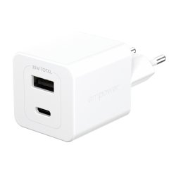 PanzerGlass empower™ by Turbo 35W Charger incl. USB-C USB-A | EU Plug | Silver White Smartphone Blanc Secteur