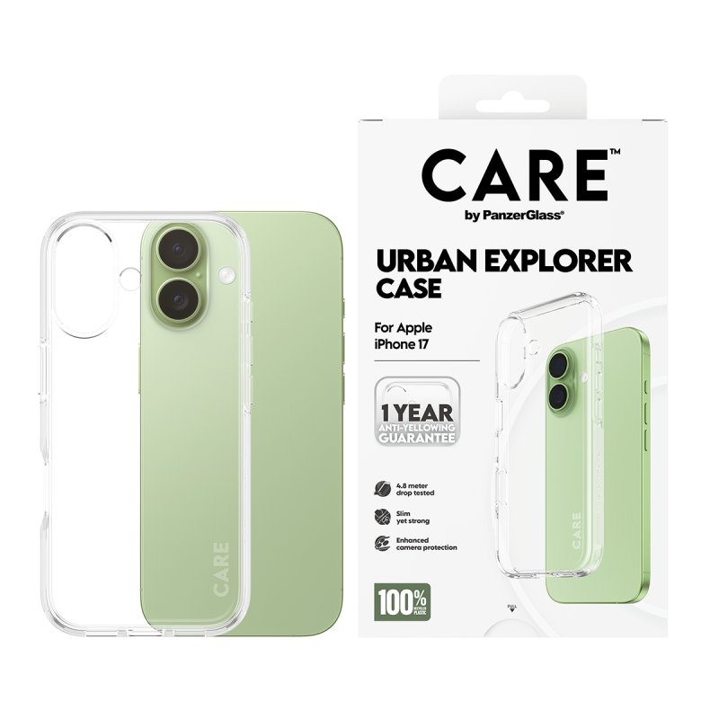 PanzerGlass CARE™ by Urban Explorer Case Transparent iPhone 17