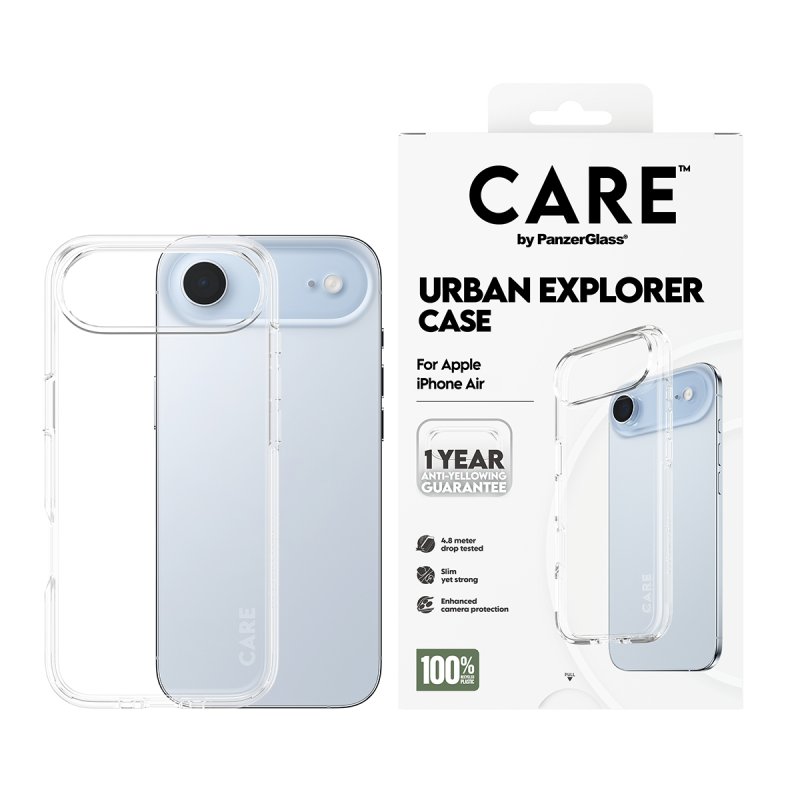 PanzerGlass CARE™ by Urban Explorer Case Transparent iPhone Air coque de protection pour téléphones portables