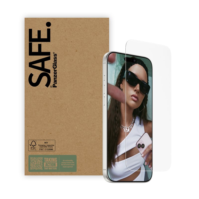 PanzerGlass SAFE. by Screen Protector iPhone 17 Pro Max | 16 Pro Max | Ultra-Wide Fit | Bulk Protection d'écran