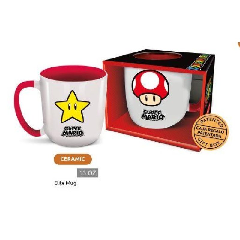 SUPER MARIO - Symboles - Mug Elite Intérieur Coloré - 384ml