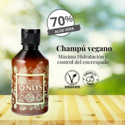Onlys Botanic Natural Shampoo Moisturizing Anti-Frizz with 70% Aloe Vera and Ginseng 250ml