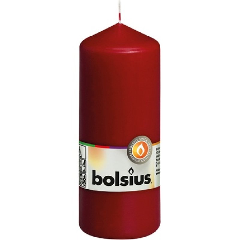 Bolsius Pillar Candle 150 Mm X 58 Mm Bordeaux