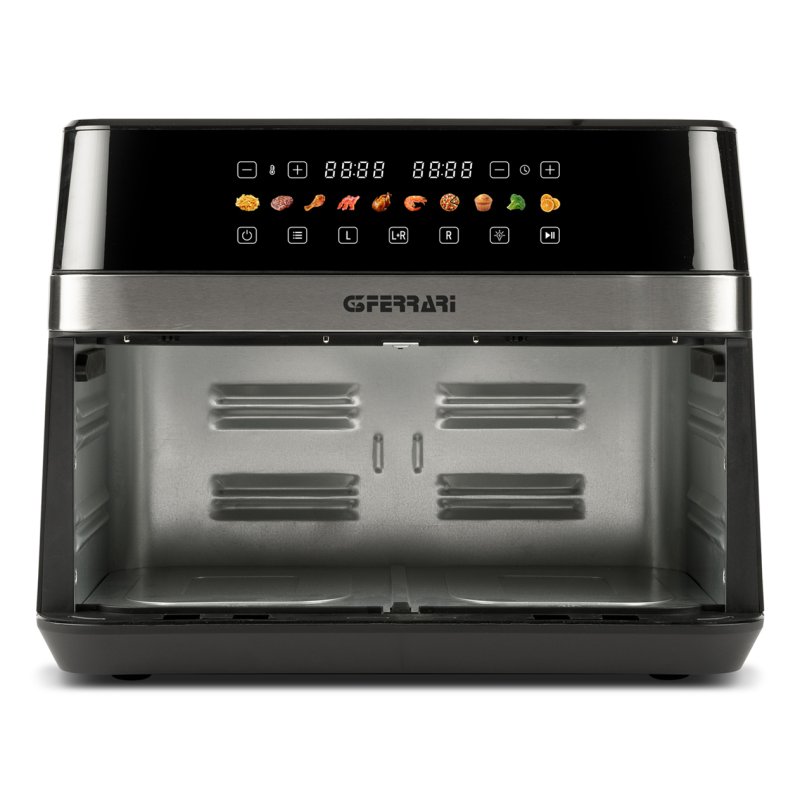 G3 Ferrari G10223 friteuse Double 12 L Autonome 2200 W Friteuse d’air chaud Noir, Acier inoxydable
