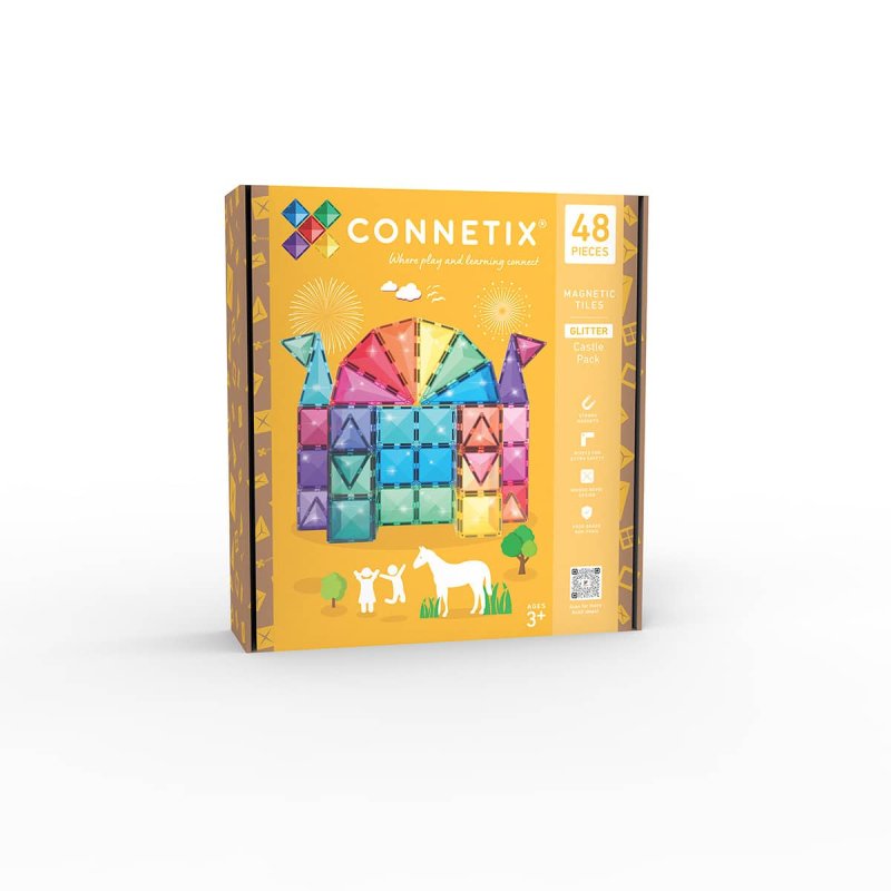 Connetix - Glitter Castle Pack - Magnet Set (CT-G-00048-GP)