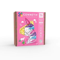 Connetix - Glitter Unicorn Pack - 56pc (CT-G-00056-GU)