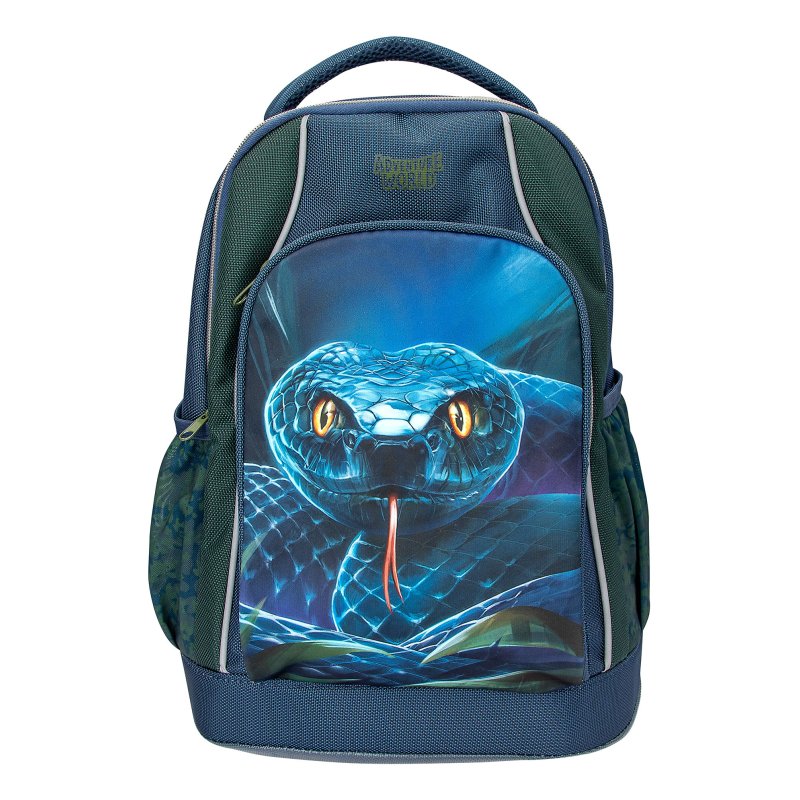 Dino World Action 0413978 sac à dos Cartable sac à dos Bleu, Vert EVA (Acétate de vinyle d'éthylène), Polyester,