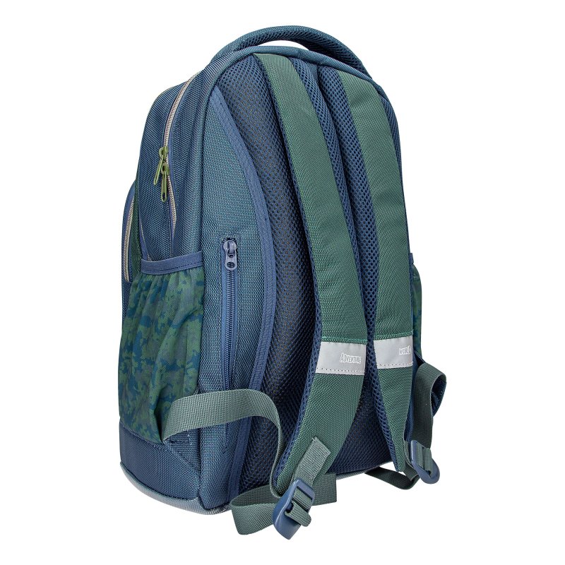 Dino World - Adventure World School Backpack With Snake - Deep Blue-Green