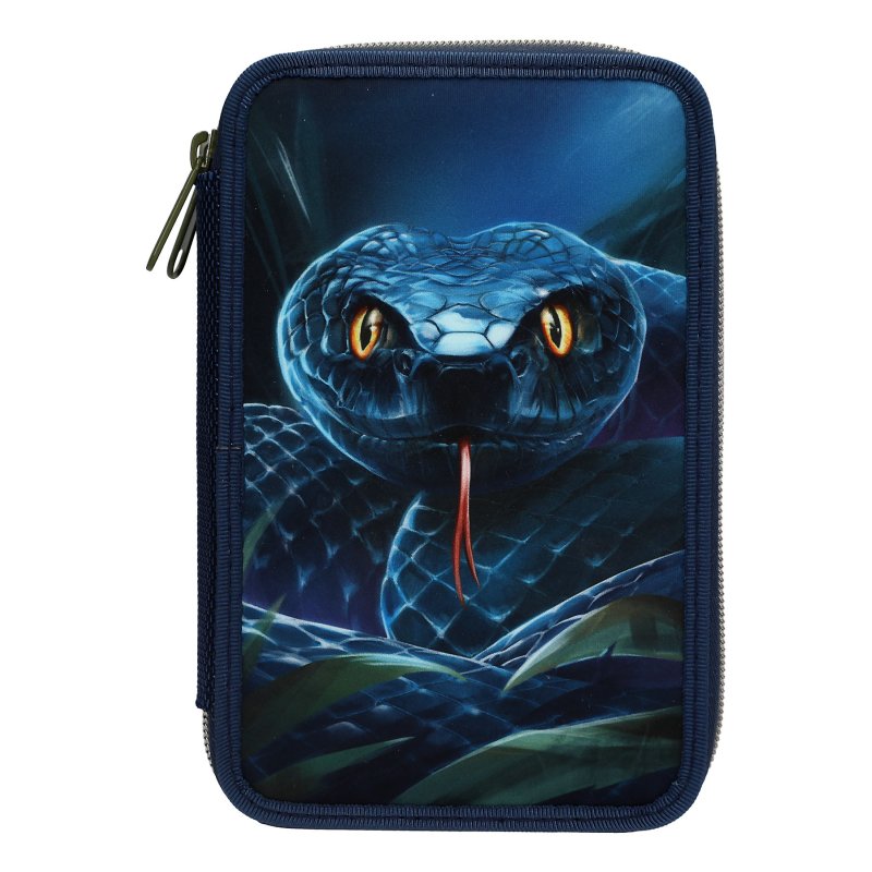 Dino World Action Adventure World Double Pencil Case With Snake