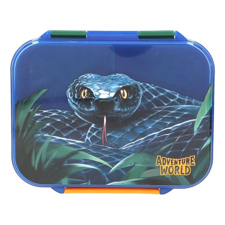 Dino World - Adventure World Lunchbox Snake - Blue-Green