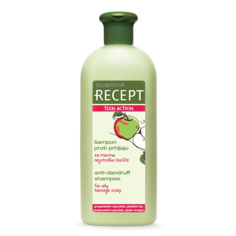 Subrina Recept Teen Action, Sampon antimatreata pentru scalp gras, 400ml