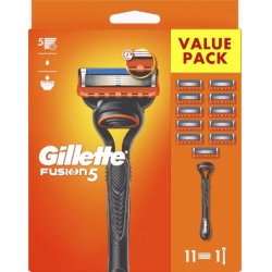 Gillette Fusion5 Rasoir droit Noir, Orange