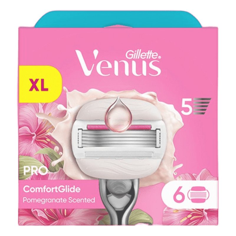 Gillette Venus Pro ComfortGlide Tropical lame de rasoir 6 pièce(s) Acier inoxydable Femmes