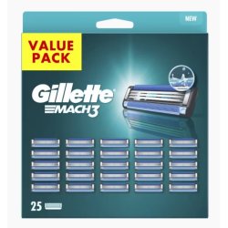 Gillette MACH3 lame de rasoir 25 pièce(s) Acier inoxydable Hommes