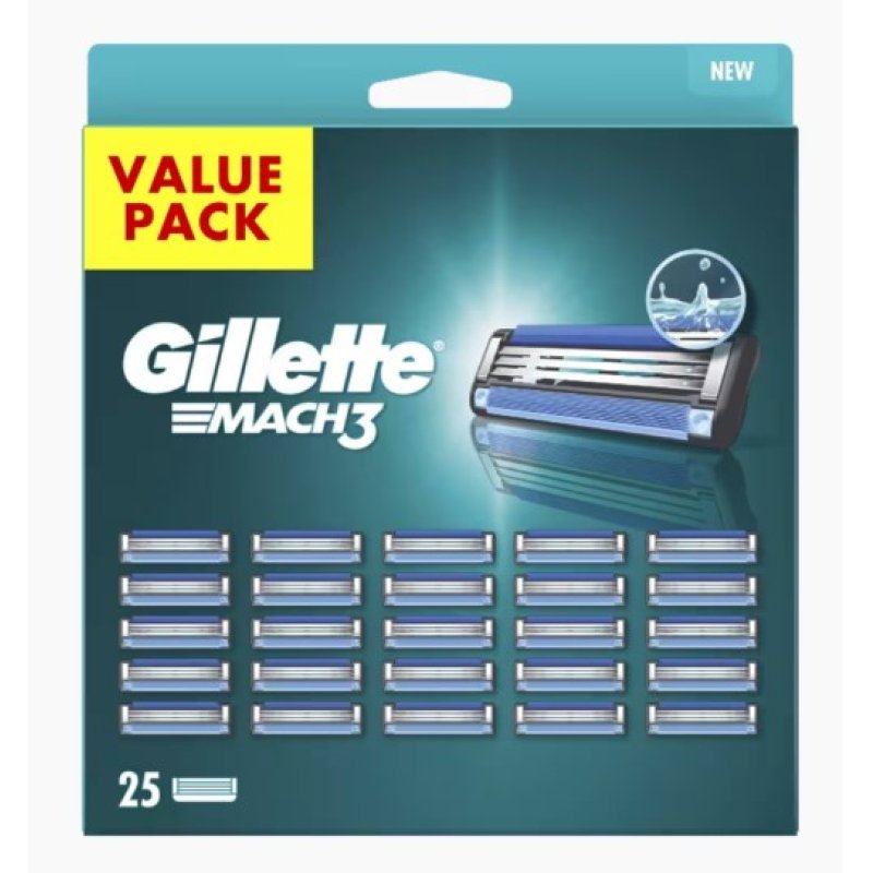 Gillette Mach3 System Blades 25 Pack