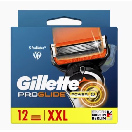 Gillette Fusion5 ProGlide Power razor blades 12 pc(s) Stainless steel Men