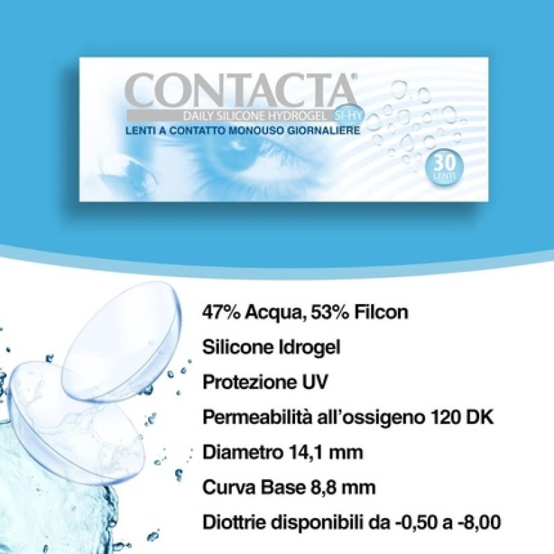 Contacta Daily Silicone Hydrogel 30 Daily Contact Lenses for Myopia