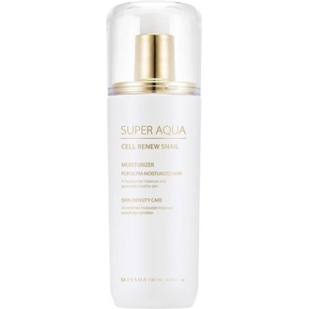 Missha - Super Aqua Cell Renew Snail Essential Moisturizer Emulsja Nawilzajaca Ze Ekstraktem Ze Sluzu Slimaka 130ml