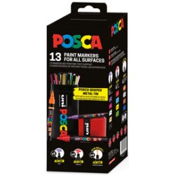 POSCA Marqueur à pigment, tube en métal de 13 pièces